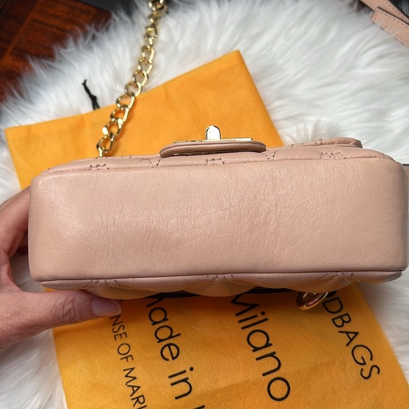 Valentino By Mario Valentino Papillon Studs Quilted Leather Crossbody Or Bum Bag - Picture 8 of 17